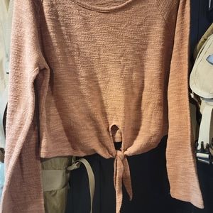 Tan Crop top Sweater